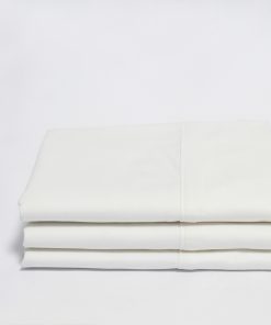 White Sateen Organic Pillow Cases with Z-Hem